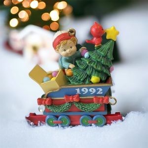 Carlton Series Ornament 1992 Christmas Express Coal Tender Car 3rd Heirloom